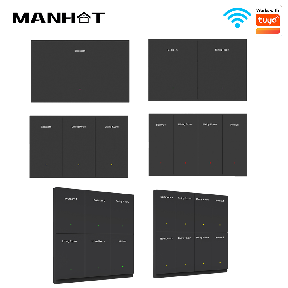 Smart Light Switch Wifi - Manhot Interruptor de Nome Personalizável WIFI