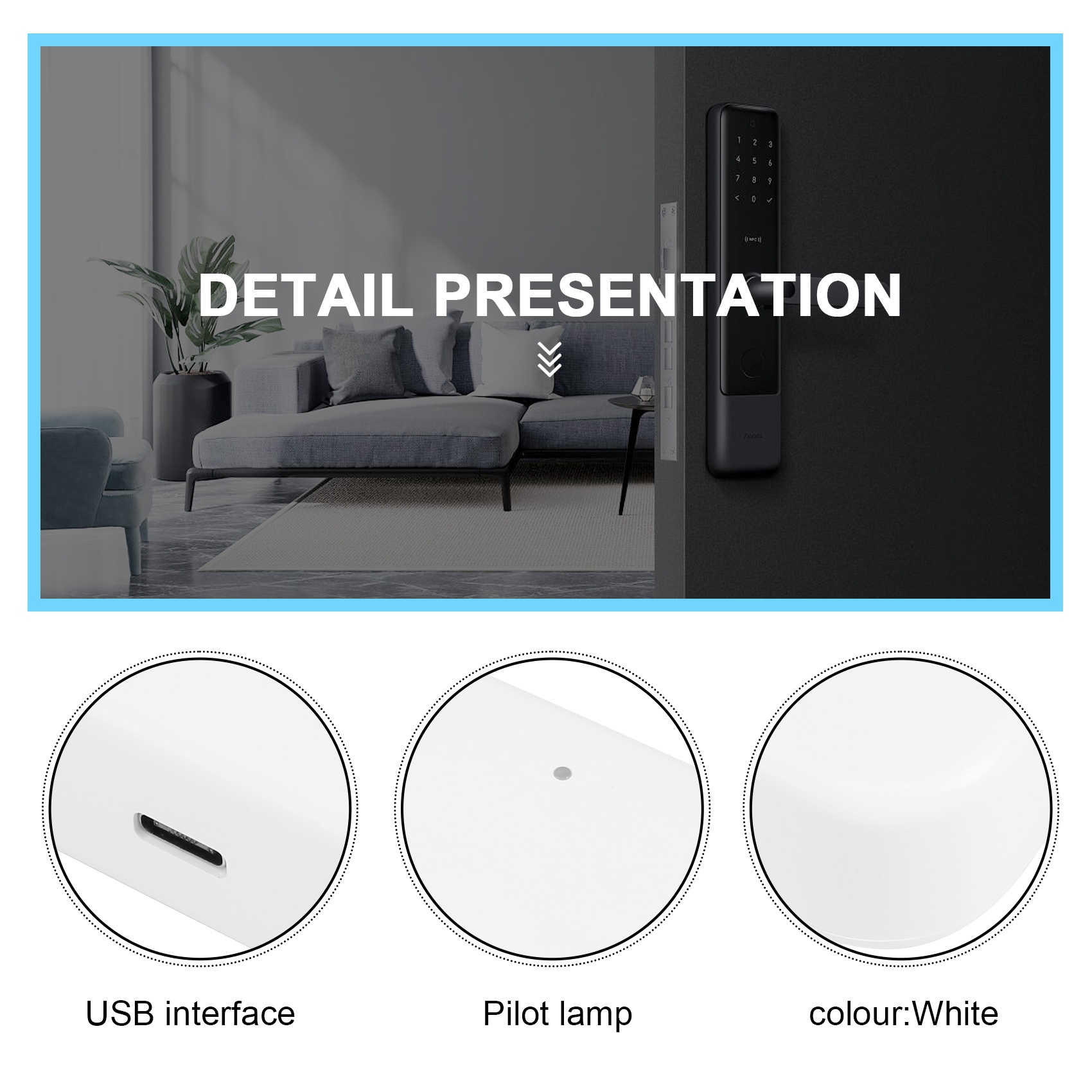 Smart Door Lock Wifi - Gateway Bluetooth Wifi com Impressão Digital