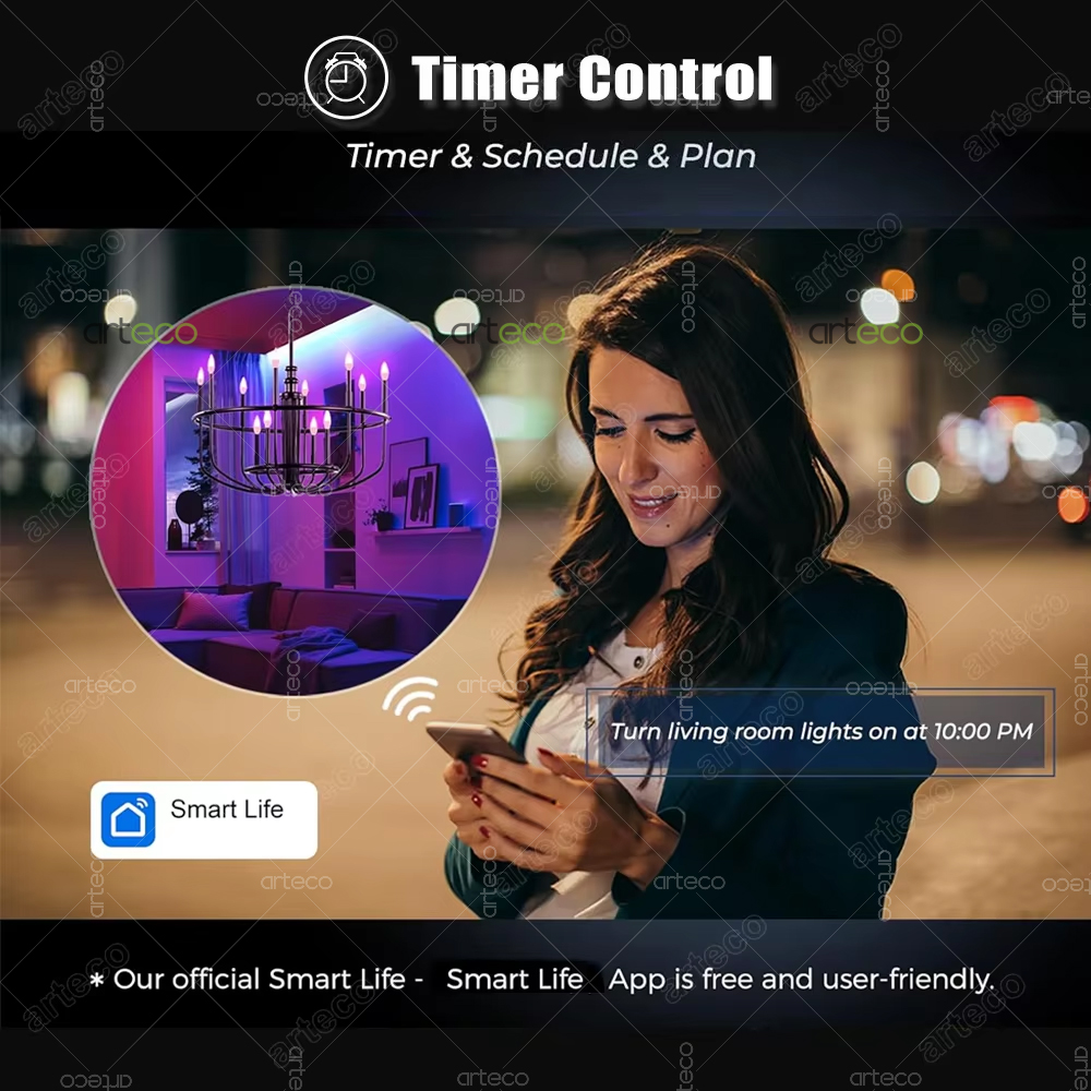 Lâmpada LED Tuya E14 com Contr - Smart Light Switch Wifi avaliação e preço
