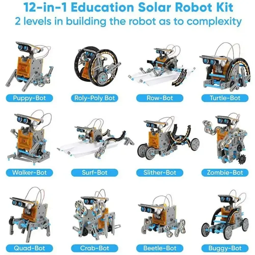 13 em 1 robô movido a energia  - Electronics Project Kit avaliação e preço